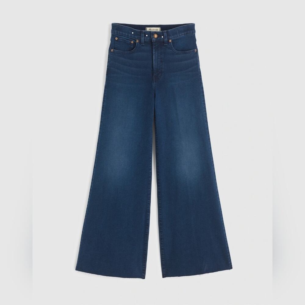 Madewell - Flared Wide Leg Stretch Crop High Waist Jeans Size 30